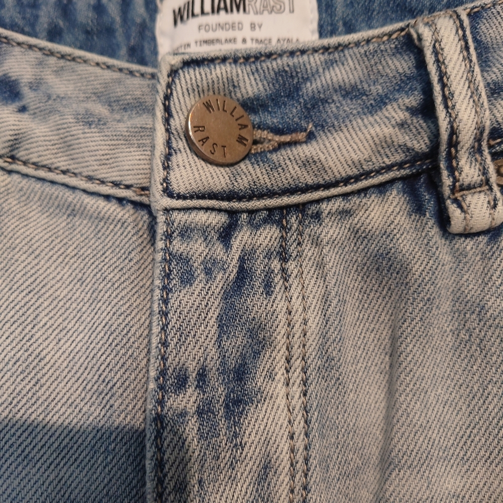 William Rast Blue Straight Leg Jeans with Artistic Details - Picture 6 of 7